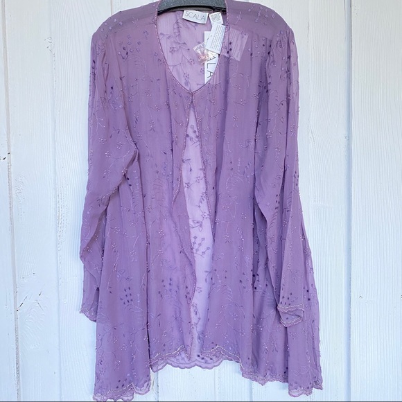 purple sheer jacket